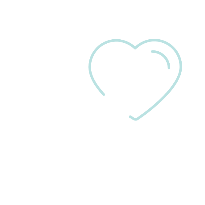 Minimalist light blue heart outline on gray background